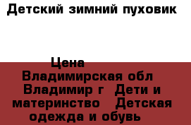 Детский зимний пуховик  › Цена ­ 1 700 - Владимирская обл., Владимир г. Дети и материнство » Детская одежда и обувь   